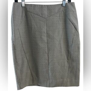 Worthington Gray Patterned Pencil Skirt